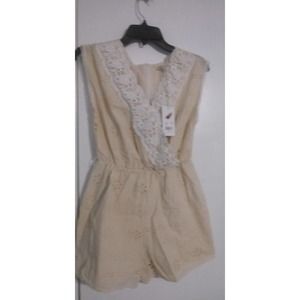 Chelsea & Violet girl  dress with lace front skin color Size S NWT